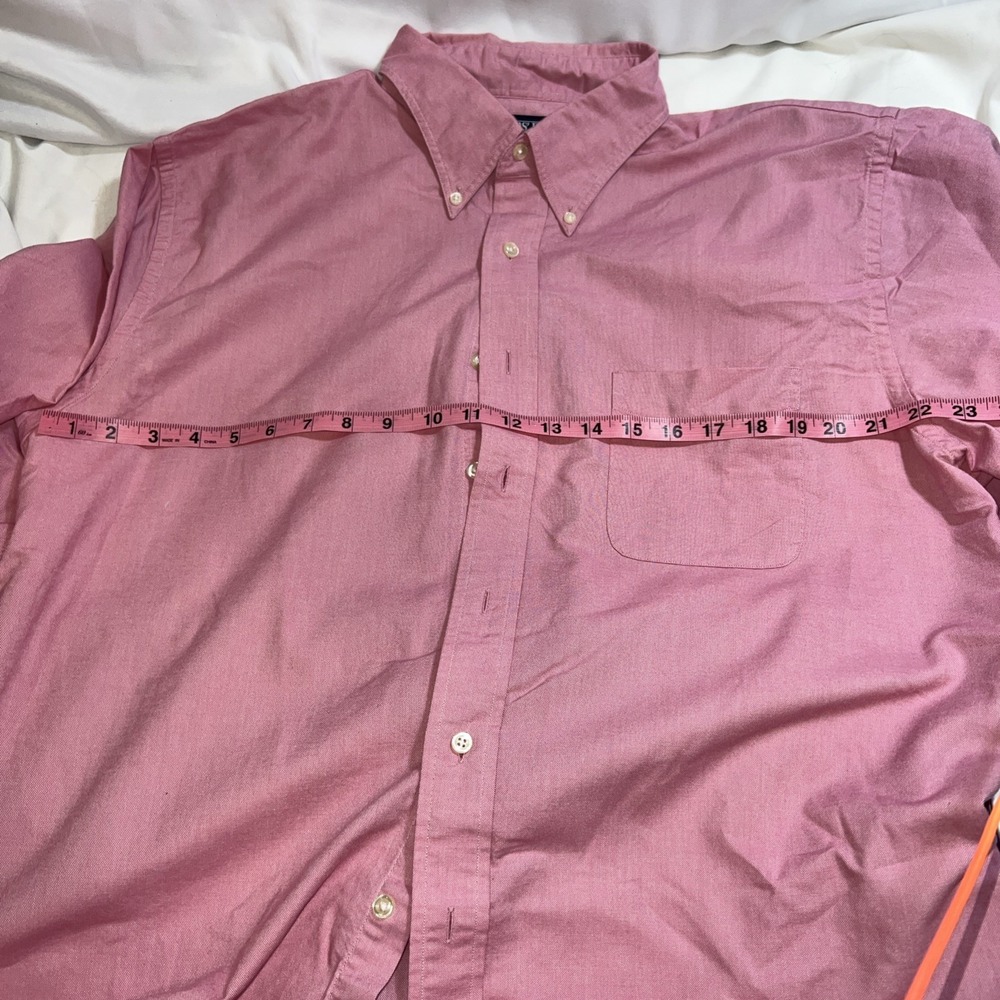 Lands End Pink Shirt 17 X 33 Unisex chest 22 no flaws 141 - Picture 8 of 9
